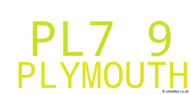 A word cloud for the PL7 9 postcode